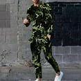 thumbnail image 2 of DeHolifer Mens Sets 2 Piece Outfits Camouflage Long Sleeve Lightweight T-Shirts and Jogging Pants Athletic Sweatsuit Black XL, 2 of 7