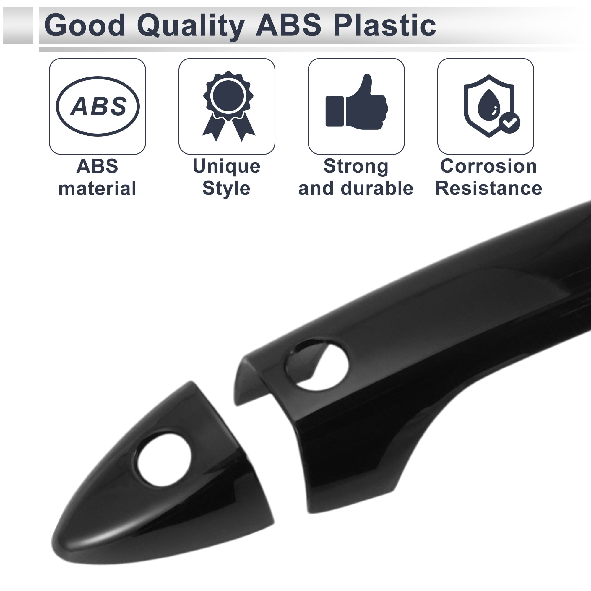 Unique Bargains Durable and Waterproof Door Handle Cover Black for Honda Accord 2013-2017