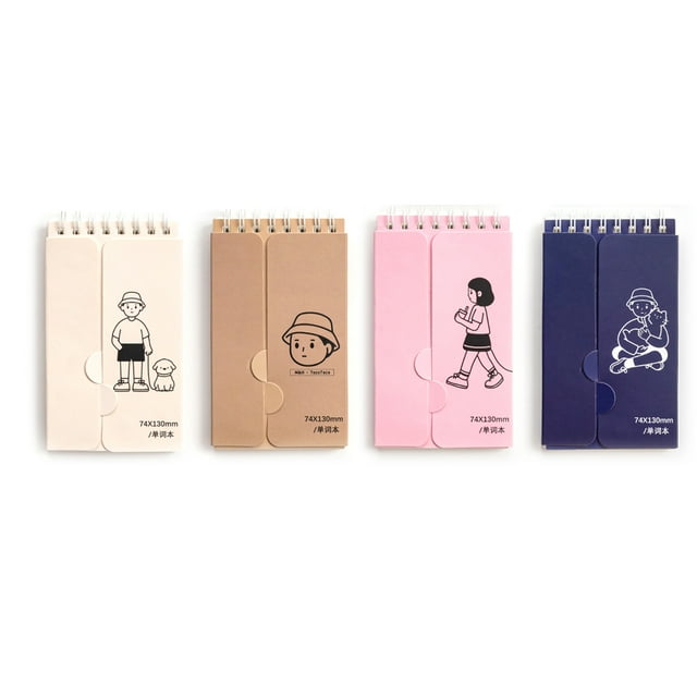 Mini cuadernos de bolsillo con espiral pequeño, 4 unidades, libros de notas con encuadernación superior, rendimiento confiable Jadeshay A