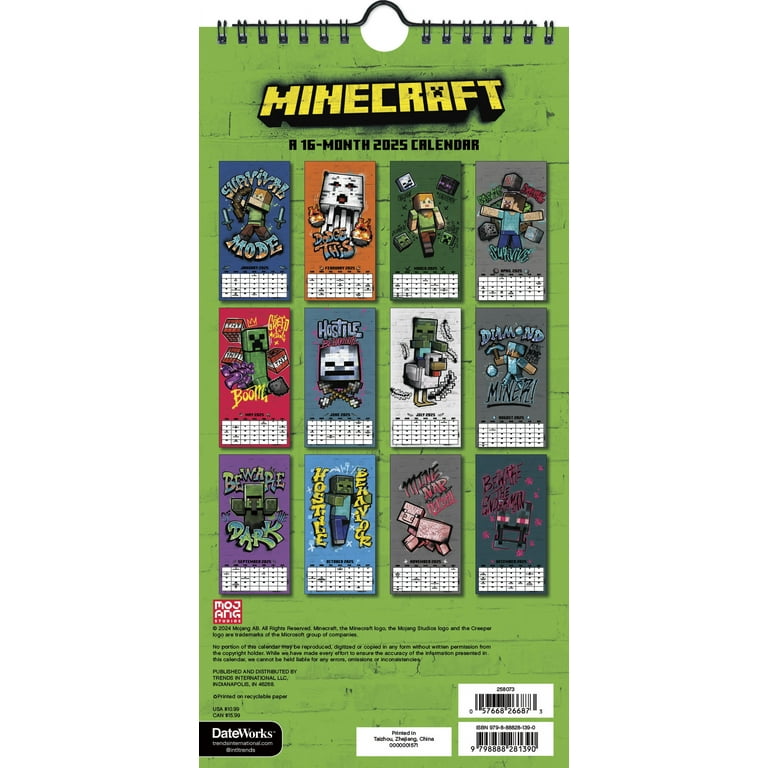 trends-international-2025-minecraft-mini-poster-calendar-walmart-com