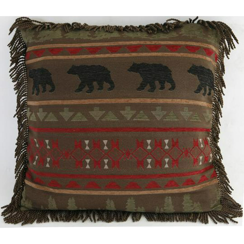 Carstens Bear Country Rustic Cabin Euro Pillow Cover 27" x 27"