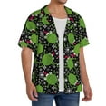 thumbnail image 2 of Kdxio Men's Hawaiian Shirt for Men Short Sleeve Shirt Frogs And Santa Hat Summer Casual Holiday Beach Button Down T-Shirts, 2 of 5