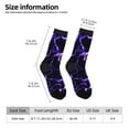 thumbnail image 2 of Rateoe Galaxy Lightning for Women Casual Calf Socks - Cute Crew Socks - Thin Soft Above Ankle Socks Size 5-11, 2 of 6