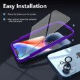 thumbnail image 4 of Protector de pantalla MANTO Glass para iPhone 14 Max de 6.7 pulgadas [paquete de 2+2], 4 of 9