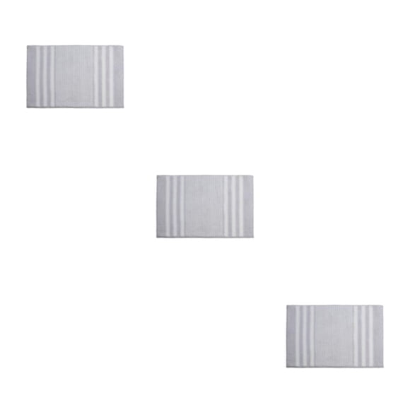 Advancent Alfombra de baño de la colección Classic, textura de secado rápido, buena sensación de pisada, segura, absorbente, gris claro Type1 NO1