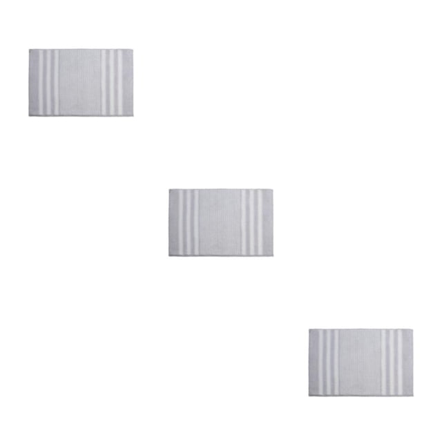 Alfombra de baño segura lavable a máquina Yuarrent colección clásica gris claro
