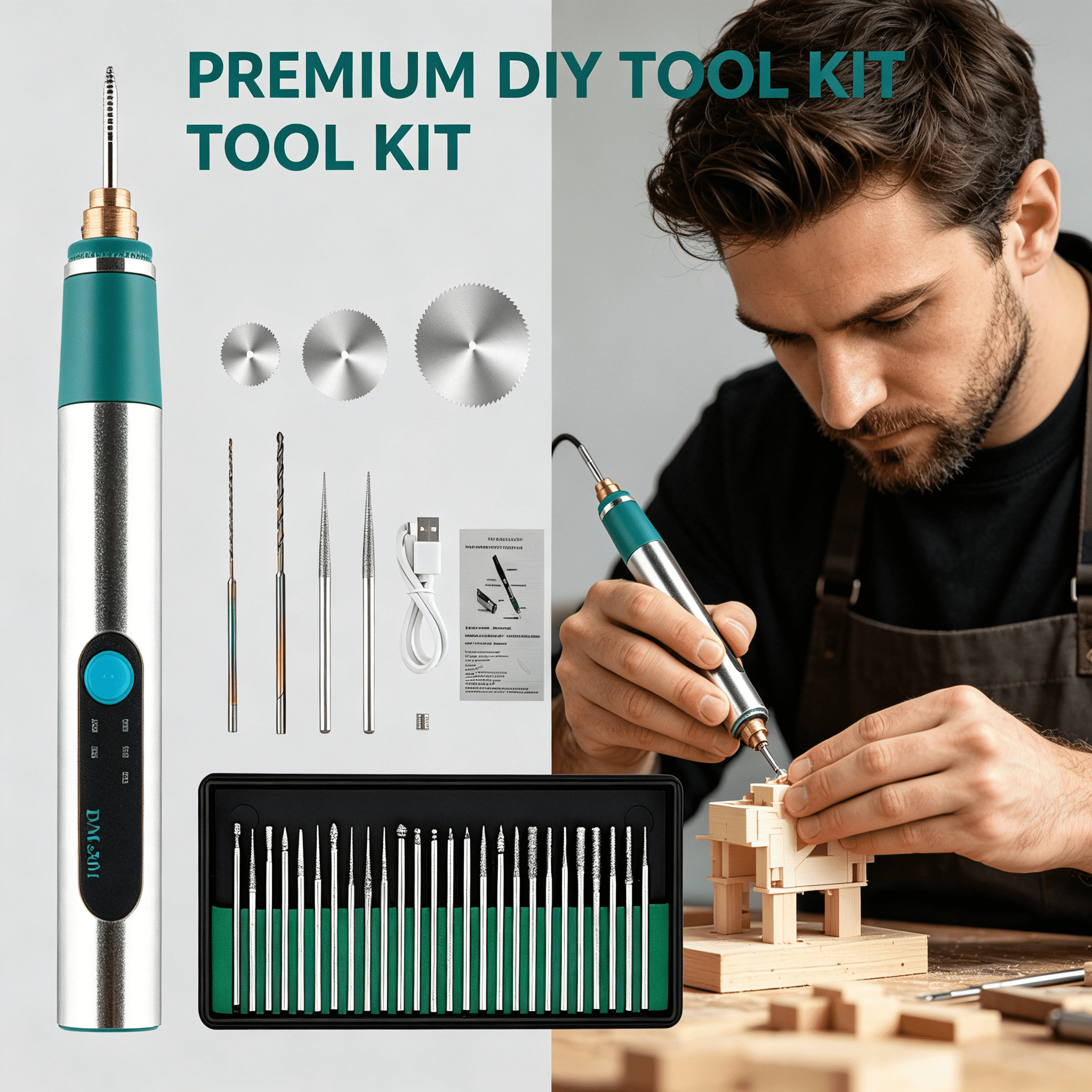EXLEAF 2026 New Engraving Pen,Usb Portable Charging Engraving Pen for Metal Wood Glass and Plastic,500Mah Lithium Battery Engraver Pen,Low Noise Engraving Tool,Package Three
