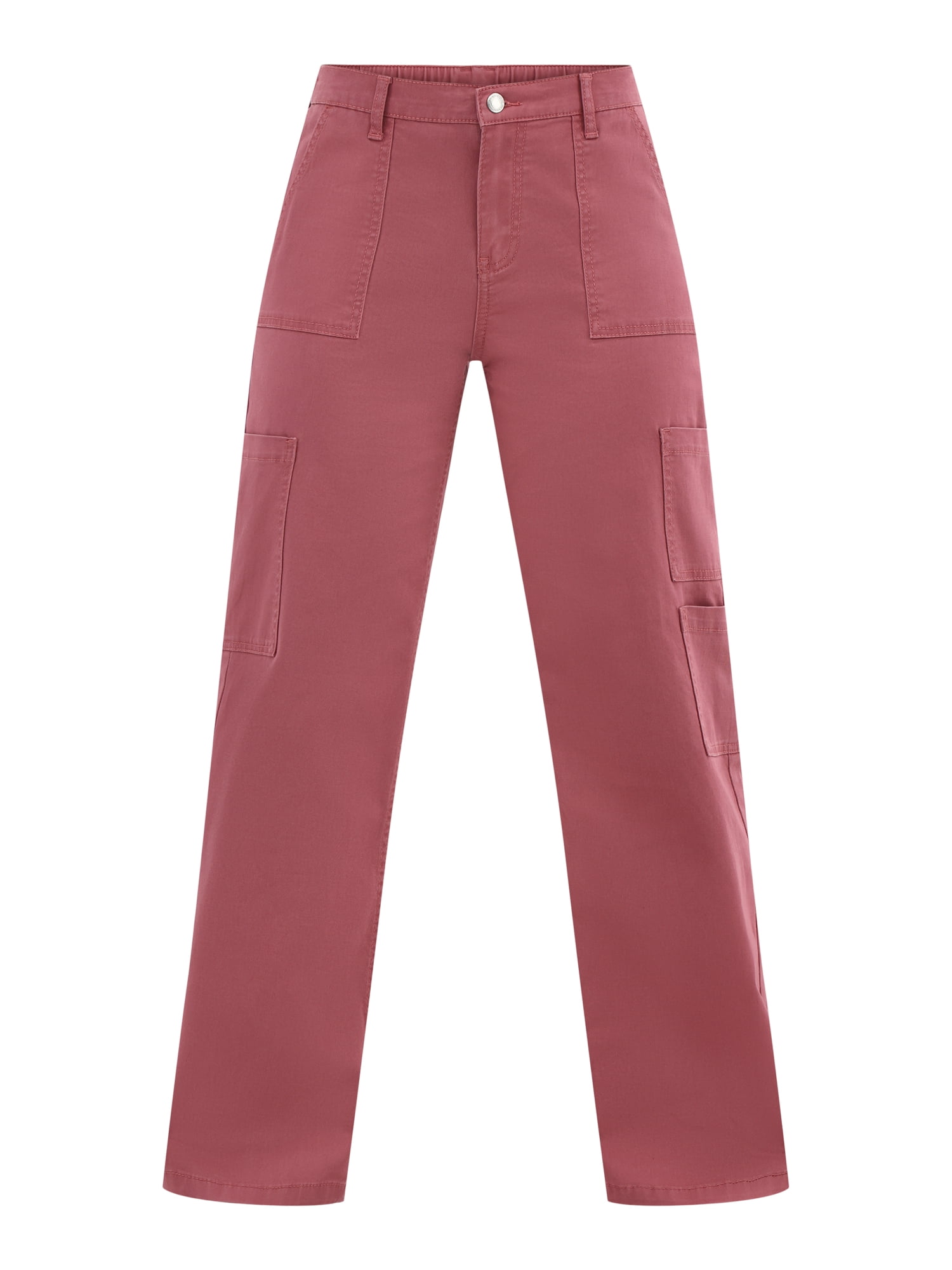 No Boundaries Wide Leg Cargo Pants, 31.5'' Inseam, Women's and Women's Plus