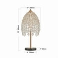 thumbnail image 2 of TICOZE 19" Crystal Table Lamp - Vintage Waterfall Design with Teardrop Grape Crystal Beads & Marble Base for Living Room, Bedroom or Office(Bulb Not Included), 2 of 9