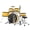 yellow, variant on 5 Piece Kids Drum Set, Junior Drum Kit with Bass Drum, Tom, Snare Drum, Hi-Hat, Cymbal and Drum Pedal, Full 16in Youth Drum Set with Drumsticks and Drum Stool for Boys and Girls