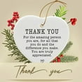 thumbnail image 2 of Thank You Keepsake - Ceramic Heart Keepsake - Thank You Gift & Appreciation Present - Christmas Ornament - Holiday Tree Decoration - Ceramic Keepsake - Gift for Women Men Kids -..., 2 of 5