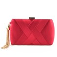 thumbnail image 1 of Elegante bolso de noche con borlas para mujer, bolso de mano para novia, boda, graduación, noche, fiesta, rojo oso de fresa  Juguete, 1 of 4