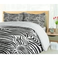 thumbnail image 5 of Ambesonne Black White Duvet Cover Set, Wild Zebra Lines, Calking, Black White, 5 of 6
