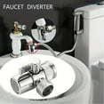 thumbnail image 4 of 2.17 x 0.79In Faucet Adapter Splitter Diverter Valve | Alloy Construction | Wear-Resistant Rust-Resistant | 1/4 Turn Easy Operation,For Kitchen Bathroom Sink, 4 of 5