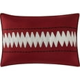 thumbnail image 4 of Nanshing Vina 7 Piece Contemporary Striped Comforter Set, Black Red, California King, 4 of 5