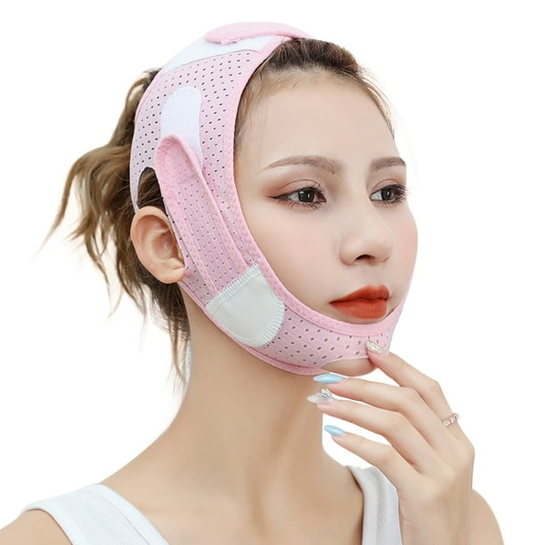 Ndcxsfigh Correa Adelgazamiento Facial Reductor Mentón Doble Máscara en Forma V Mentón Hacia Levantamiento Rostro