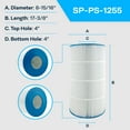 thumbnail image 2 of SpiroPure Replacement for Hayward CX760RE Unicel C-8411 Pleatco PA76 PWWCT75 Filbur FC-1255 817-0075N 817-0075P PXC-75 C-751 25230-0075S Hot Tub Spa Pool Filter Replacement Cartridge, 2 of 7
