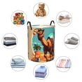 thumbnail image 4 of Fuzoiu Cool Camel Oasis Vibes Print Circular Hamper,Laundry Basket with Handle,Collapsible Laundry,Dirty Clothes Storage Basket,for Bedroom Bathroom Dorm Living Room-Medium, 4 of 6