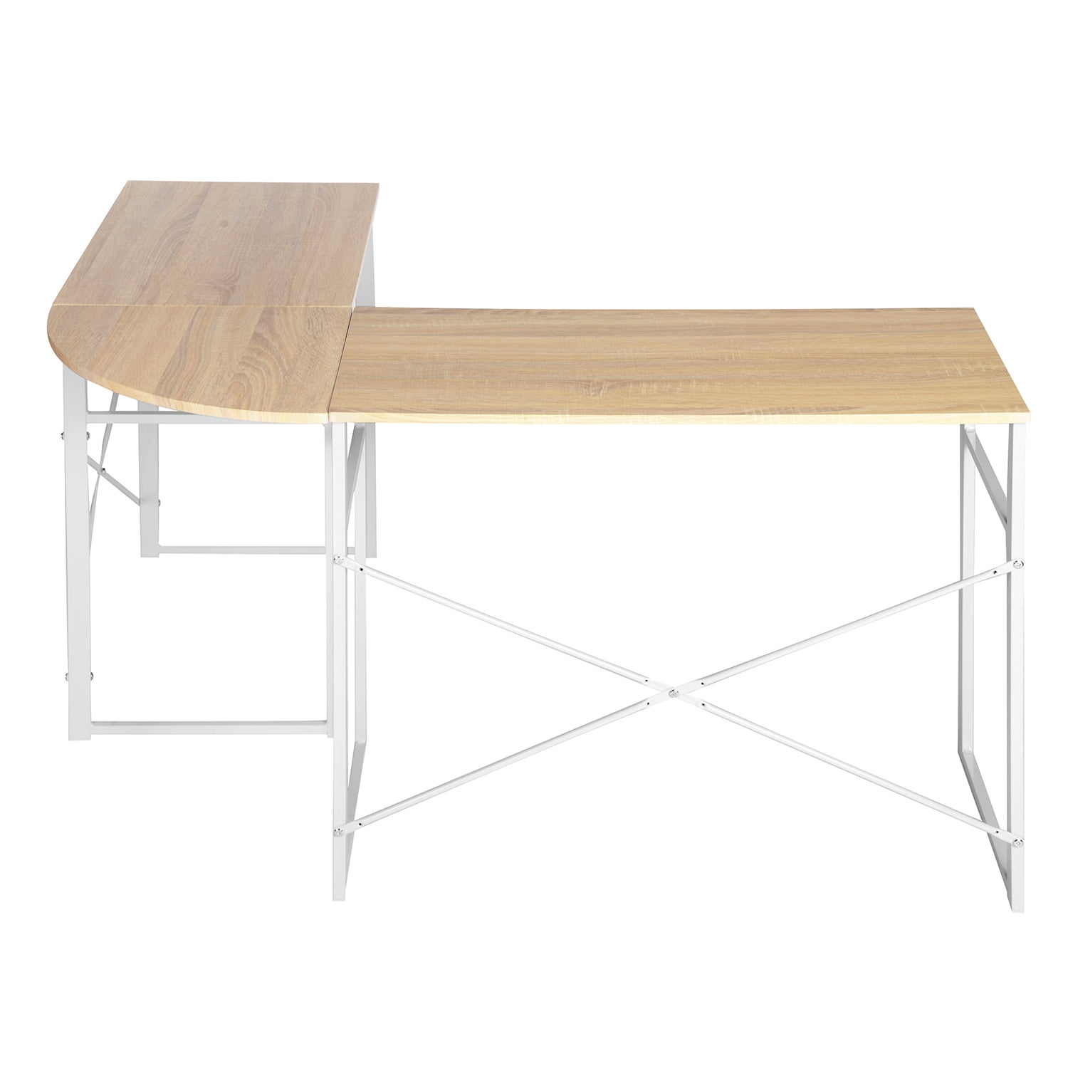 Kepooman L Shaped Desk, 48 Inch Writing Study Desk Office Desk, Large Computer Gaming Desk Workstation for Small Space, Wood Color Kepooman L Shaped Desk, 48 Inch Writing Study Desk Office Desk, Large Computer Gaming Desk Workstation for Small Space, Wood Color