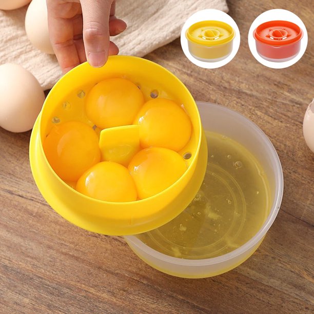 Muyoka MTFun Separador de huevos Separador de clara de huevo y yema Separador de clara de yema de gran capacidad Filtro de clara de huevo duradero Caja de almacenamiento Filtro de prote铆na de yema de
