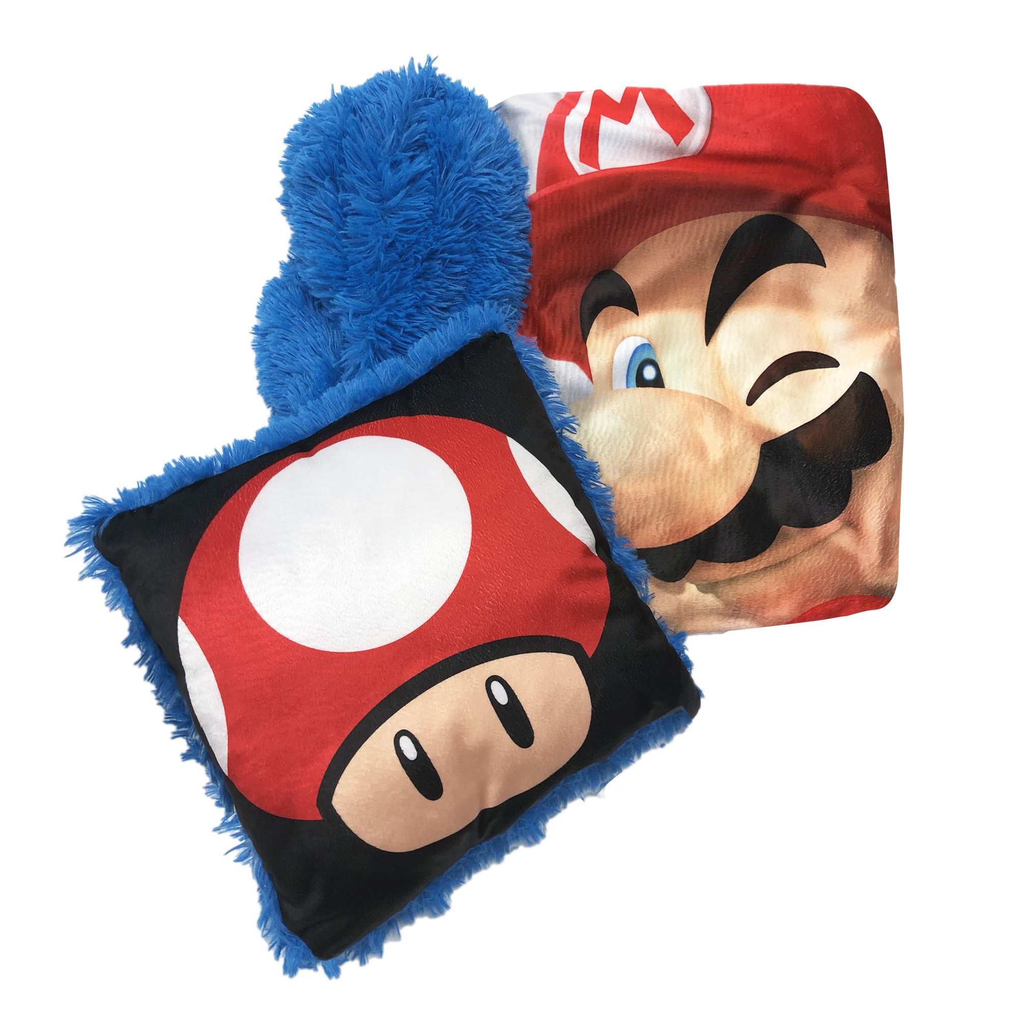 Super Mario Kids 2Pc Decor Pillow and Throw Set, Fun Faux Fur - image 2 of 7