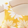 thumbnail image 5 of MEZZALL Baby Girl Tutu Dress Sundress Summer Sleeveless Backless Princess Birthday Party Dress Sundress Floral Bow Dress Sundress With Straw Hat Set, YE1, 3-4 Years, 5 of 9