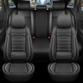 thumbnail image 4 of Full Set for Nissan Pathfinder Car Seat Covers 2011-2026,Waterproof Nappa Leather Car Seat Protector,Anti-Slip and Comfortable Car Seat Cover&Accessories(5 Seats/Black&White), 4 of 7