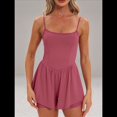 thumbnail image 4 of Mono de Verano Sin Mangas para Mujer, con Tirantes Finos y Doble Forro, Pantalones Cortos, Conjunto de una Pieza. Melocotón XL, 4 of 8