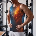 thumbnail image 5 of Daiia Red And Blue Fire Dragon E Printed Men's Quick Dry Fit Muscle Tank Top Slim-Fit Tank Workout Tank Top Lightweight Sports Tank Top-Medium, 5 of 7