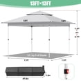 thumbnail image 5 of Arlopu 13'x13' Outdoor Pop Up Canopy Tent Commercial Camping Instant Tent with with Wheeled Bag, 5 of 8