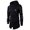 A-Black1364, variant on Men's Faux Leather Panel Longline Zip Up Hooded Jacket Asymmetric Zipper Slim Fit Winter Daily Wear Hooded Coat
