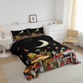 thumbnail image 2 of Juego de cama Starry Sky para niños Niñas,Burgundy Plant Fallen Leaves Botanical, 2 of 7