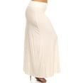 thumbnail image 2 of Women's Plus Size Flowy Solid Maxi Skirt for Everyday Wear, 2 of 4