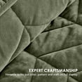 thumbnail image 5 of EVERGRACE 3 Pieces Luxurious Queen Velvet Quilts, Ultra Soft Lightweight Velvet Comforter Set, Matelasse Oversized Bedspread Coverlet for All Season with 2 Shams, Olive Green, 92''x96'', 5 of 7