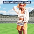 thumbnail image 2 of Clear Bag for Stadium Events Large Belt Bag for Women Clear Fanny Pack Stadium Approved -  Transparent Waist Bag Crossbody with Adjustable Strap for Sports Concerts, White, 2 of 7