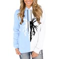 thumbnail image 1 of Sudadera holgada de manga larga con capucha y estampado clásico de Halloween para mujer Pompotops FGAJ17683, 1 of 4