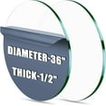 thumbnail image 1 of 36" Round Tempered Glass Table Top - 1/2" - Thick Flat Polished Edge, 1 of 6
