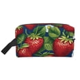 thumbnail image 2 of Uemuo Strawberry2 Pattern Portable Toiletry Bags with Handle, Waterproof travel Make up Bags for Women, Large Capacity Travel Cosmetic Bags, 2 of 9