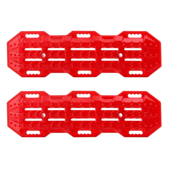 2Pcs Plastic Sand Ladder Recovery Ramps Board for 1:10 RC Crawler Axial SCX10 CC01 -4 D90 ,Red