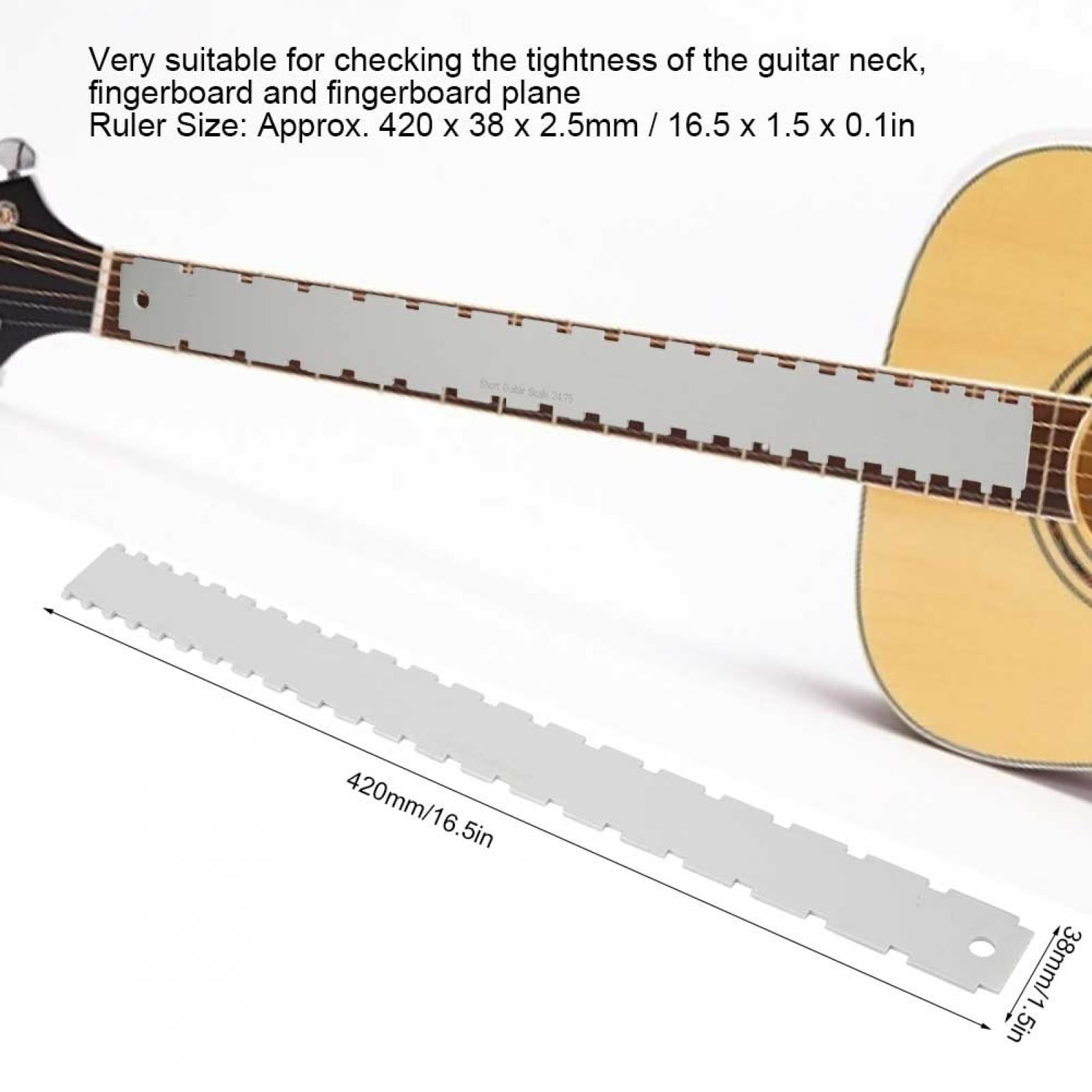 ESTINK Neck Notch Ruler, Lightweight Fingerboard Fret Ruler, Folk