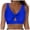 Blue, variant on Yindaity Plus Size Swim Top Women's Twist Front Bikini Top - Padded Swimsuit Top Women's Twist Front Bikini Top - Padded Swimsuit Top Push Up Swim Top(Light Blue,L)