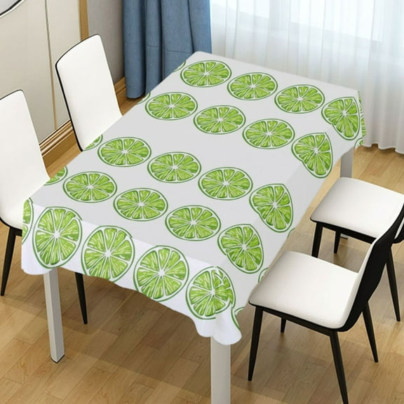 Ryvnso Green Lemon Rectangle Table Cloth Tablecover Dinning Tablecloth 54"x72"