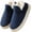 Navy, variant on Wrongduck Ankle Bootie Slippers for Women and Men, Plush Fleece Lined Indoor Outdoor Slippers with Memory Foam and Anti-Slip Sole