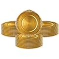 thumbnail image 5 of 24 Pack | Gold Antique Plastic Charger Plate, 5 of 10