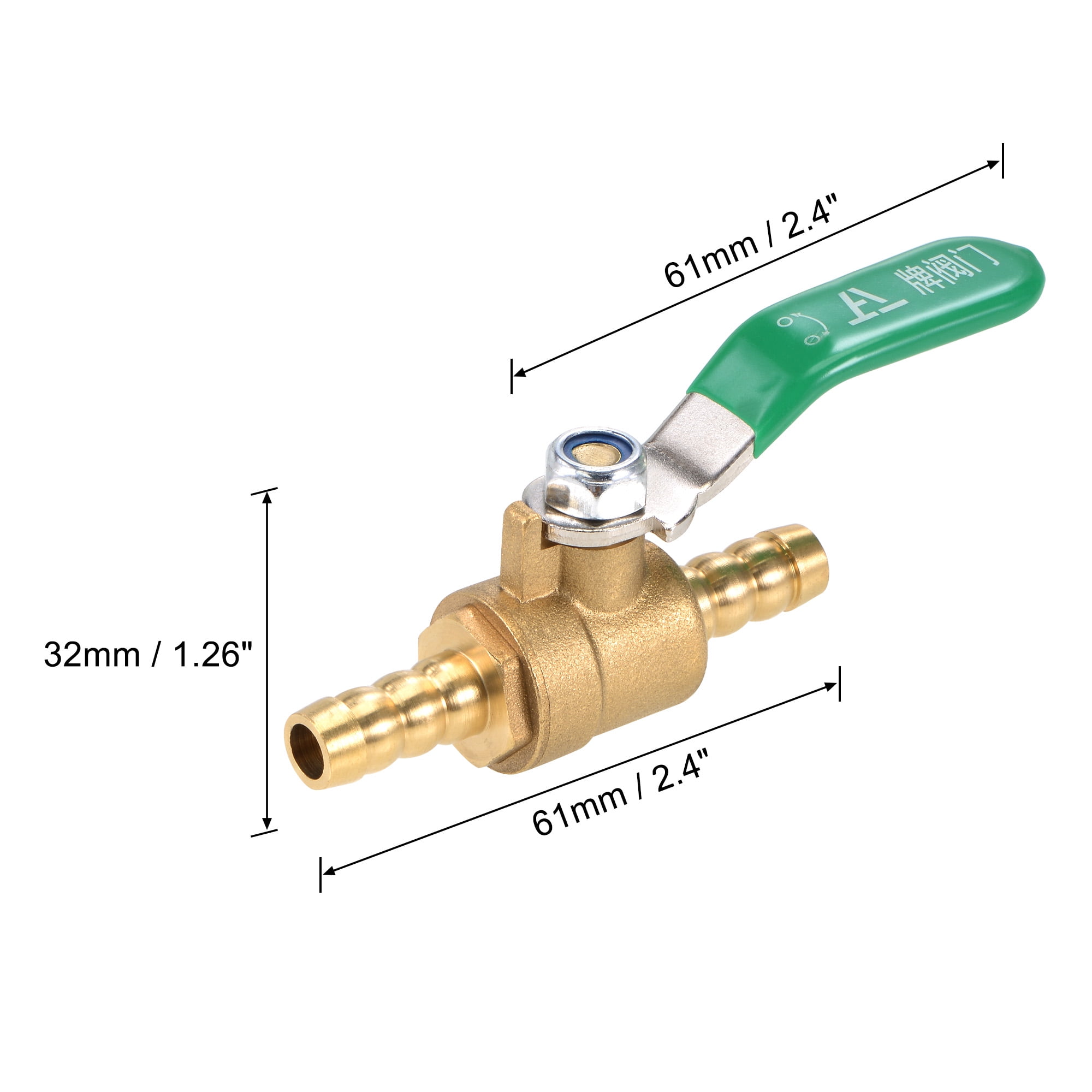 Details about   Air Ball Valve Shut Off Switch 8mm Hose Barb to 8mm Hose Barb Brass Tone 2Pcs
