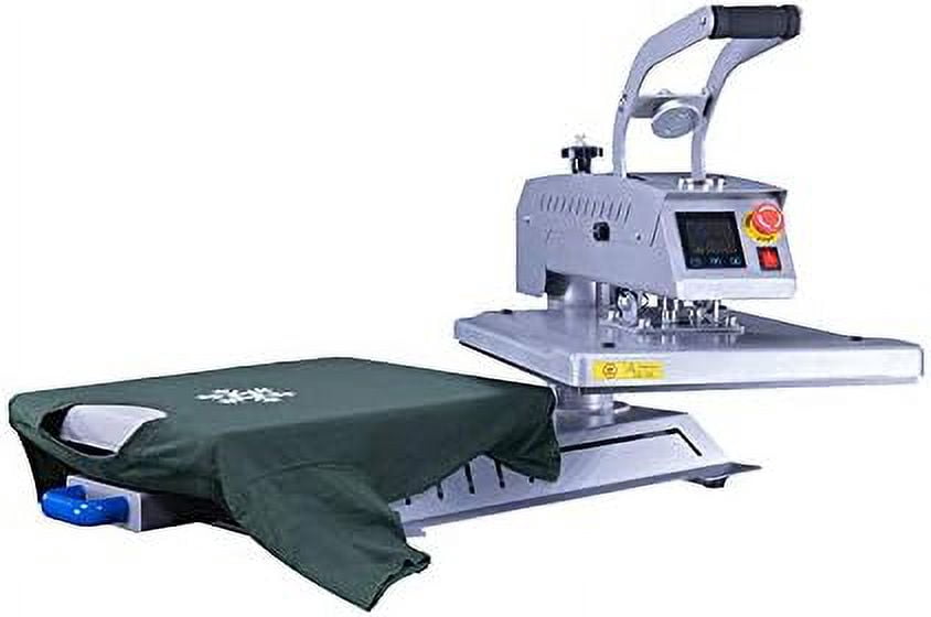 PreAsion Magnetic Semi-Auto Heat Press Machine with LCD Screen T-Shirt Printing 16x20in Pressure Setting 110V