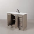 thumbnail image 5 of Water Creation 48" Wood Single Bathroom Vanity in Gray Oak and Bronze, 5 of 12