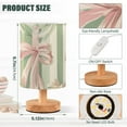 thumbnail image 3 of Pink Green Ribbons Stripe Table Lamp USB Bedside Desk Nightstand Lamp Printed Gifts Small Lamp Wood Base for Bedroom Living Room Kids Room College Dorm, 3 of 7