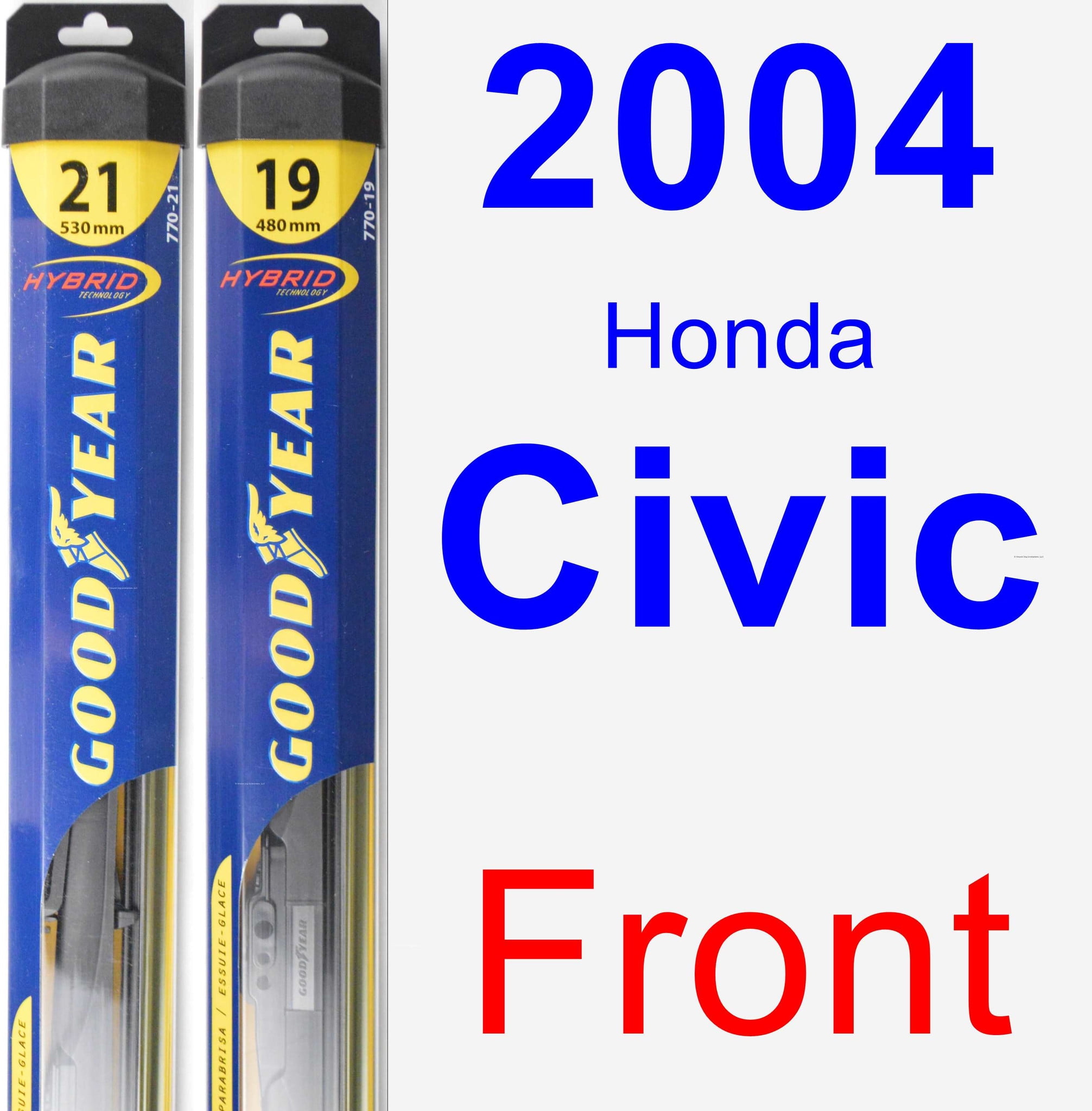 2004 Honda Civic Wiper Blade Set Kit Front 2 Blades Hybrid Walmart Com Walmart Com