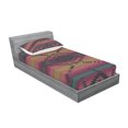 thumbnail image 3 of Ambesonne Ethnic Fitted Sheet & Pillow Sham Set, Colorful Stripes Triangles, Full, Multicolor, 3 of 3